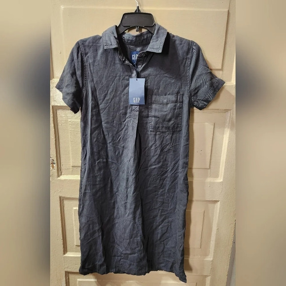GAP Dresses & Skirts - 🌴 GAP Short Sleeve Tencel Shirt Dress W/Pockets XS NWT